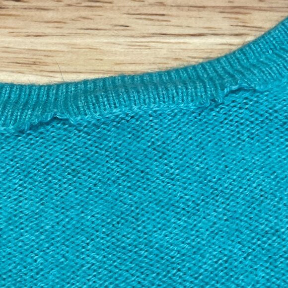Vintage Gap Womens Angora Blend Pullover Tunic Sweater Size M Bright Coastal - Picture 3 of 14